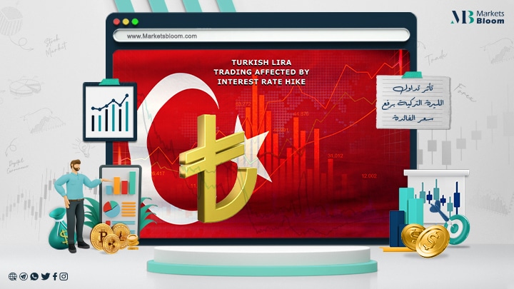 تأثر تداول الليرة التركية برفع سعر الفائدة